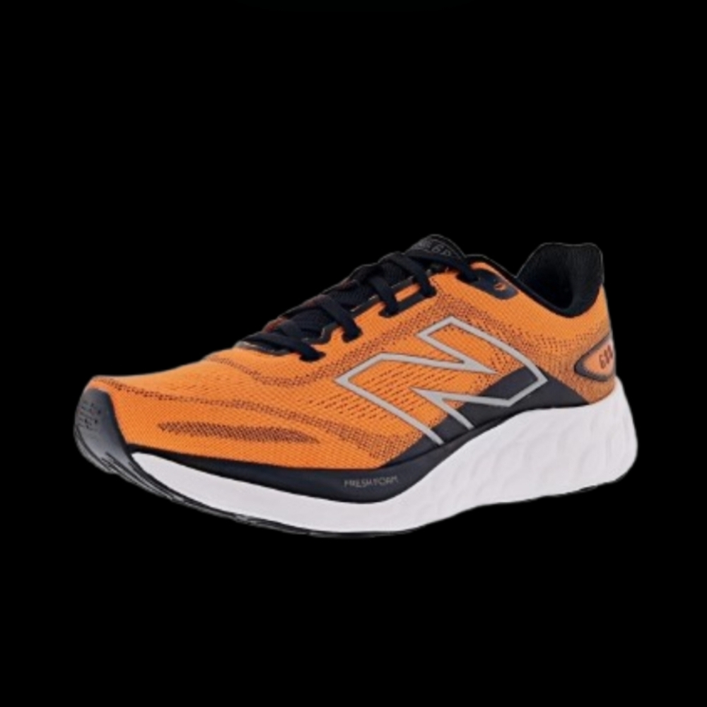 New Balance Fresh Foam 680v8 Running Mens Size 9D Orange Black Silver Metallic